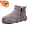 Winter Noslip Snow Boots Man Plush Anti Slip Thermal Insulated Men Ankle Boots Fur Platform Fleece-Lined Outdoor Casual Shoes