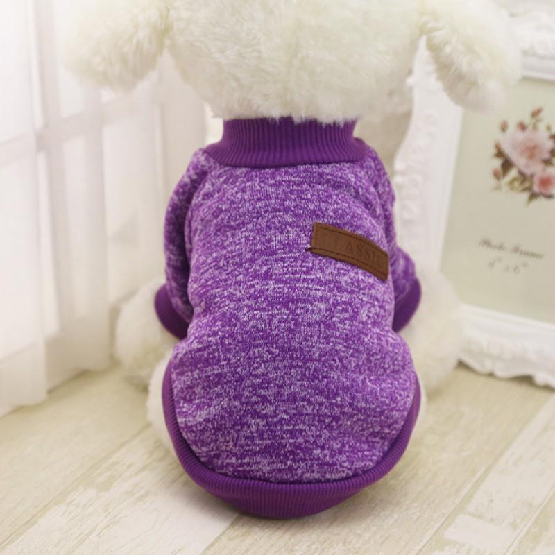 6 Color Pet Dog Sweater Autumn Winter Pet Dogs Coat Clothes Soft Comfortable Warm Fashion Classic Woolen Sweater Dog Jackets