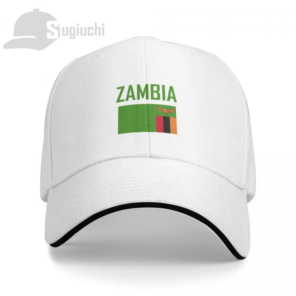 ZAMBIA Flag With Letter Baseball Cap Unisex Women Summer Unisex Hip Hop Caps Cotton Snapback Golf Hat Fishing Caps