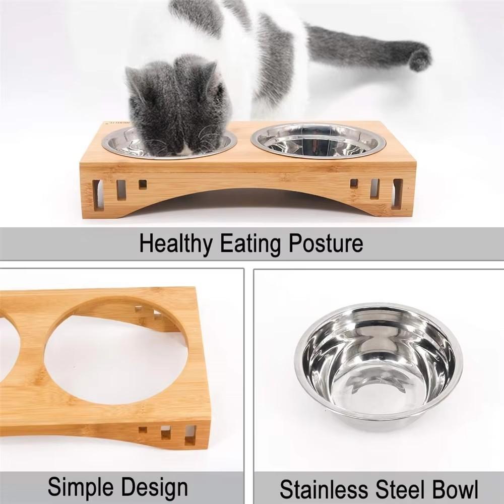 New Product Elevated Dog cat Bowls Adjustable Raised Pet Bowl Stand Feeder Anti slip Non Toxic