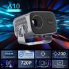 Best-Selling YG300 Yellow-White Mini Portable Projector with Mobile Screen Mirroring for Home Entertainment.