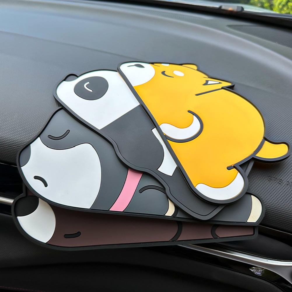 

Car accessories - Car Anti-Skid Mat Cute Cartoon Dashboard Non-Slip Pad PVC Mat Heat-Resistant Washable Dashboard Pad For Phone Key Card Holder