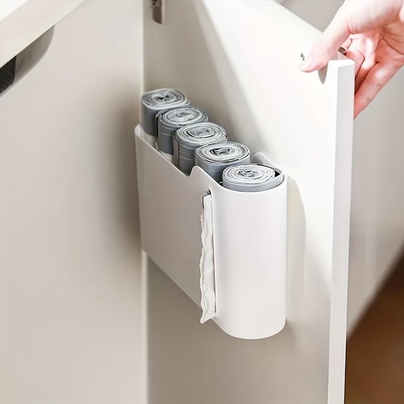 Faridabio Wall-Mounted Trash Bag Dispenser - Durable, Space-Saving Storage for Kitchen & Bathroom, Shelf Baskets
