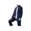 Li-Ning Solid Color Breathable Zip-Up Jacket Running Casual Sports Set Unisex Jacket Navy-Blue YWET005-1