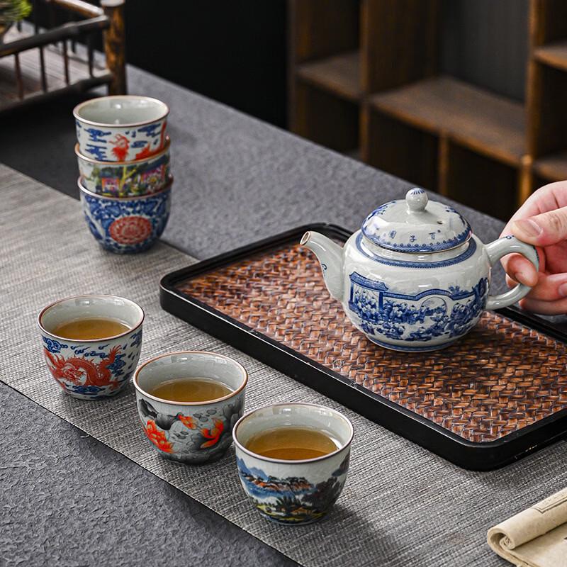 Phoenix Blue and White Ceramic Master Tea Cup