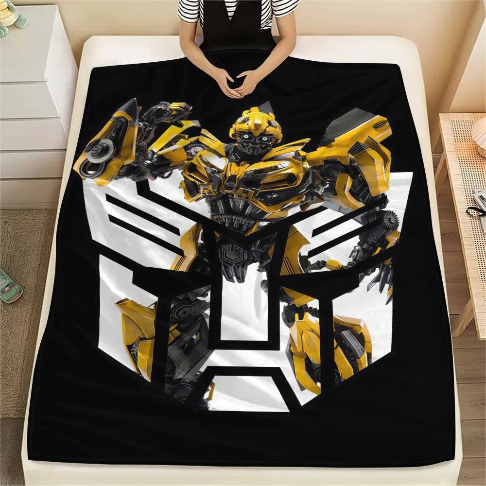 1Pc Bumblebee Print Flannel Blanket, High quality Comfortable for All Seasons, Home Decor, Warmth and Comfort, Perfect for Christmas Gifts