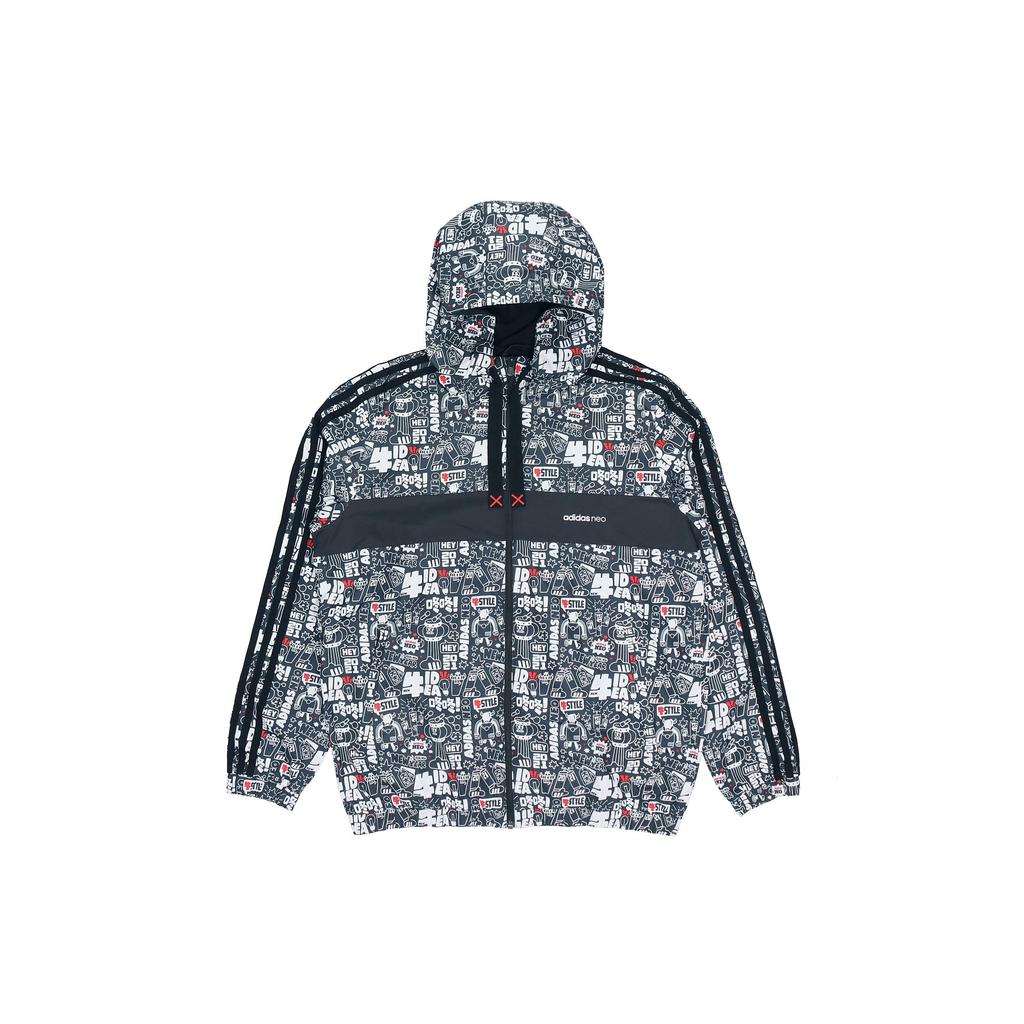 Adidas Neo Jackets Men's Black Hooded Thickened Other GL8086