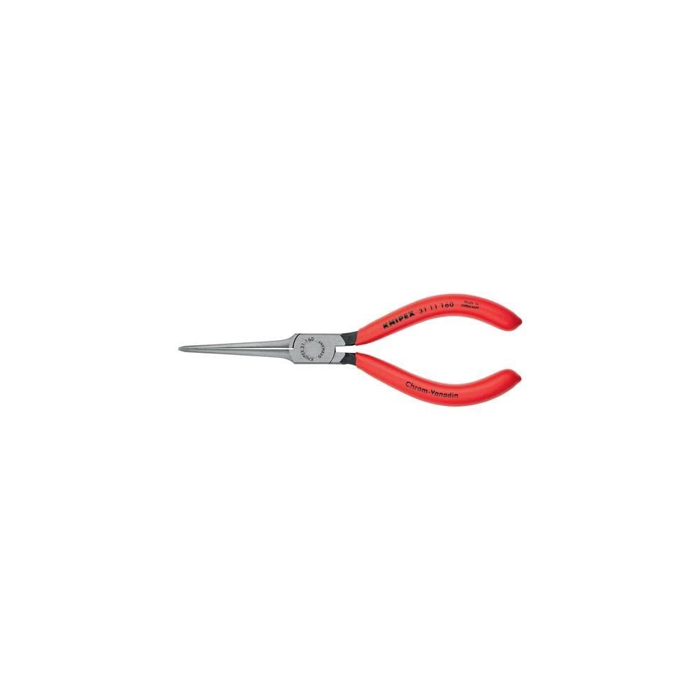 KNIPEX Needle Nose Flat Plastic Coated Pliers, End, Handle, 3111-160