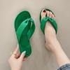 Fashion 2025 Summer Beach Flat Flip Flops for Women Casual Clip-Toe Pu Leather Slippers Woman Plu Size Comfortable Outdoor Shoes Mujer