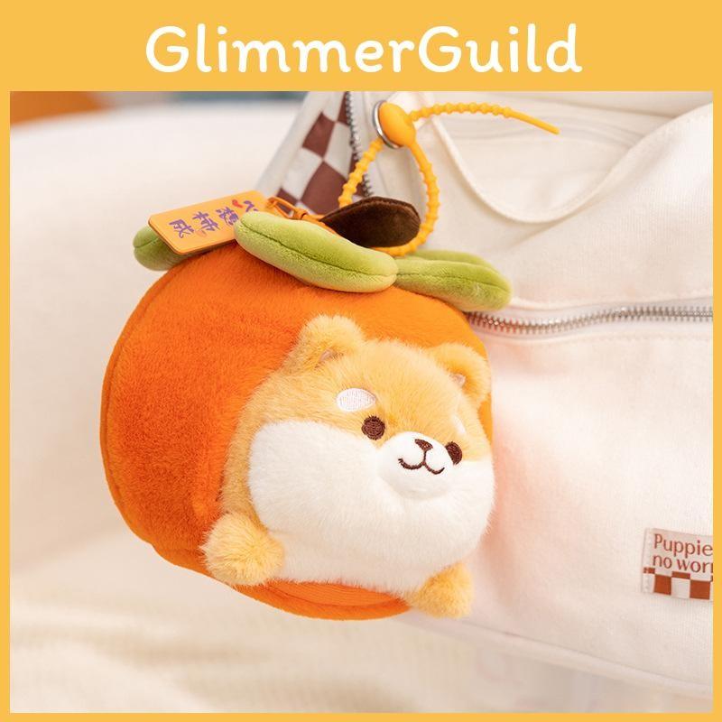 Dog Capybara Persimmon Pig Plush Toy Keychain Animal Pendant Gift Decoration