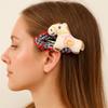 Grid Horse Hairpins Cloth Plush Edge Clip Cute Cartoon Hair Clip  2026 New Year