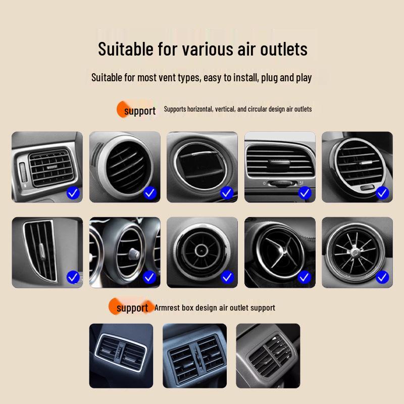 Universal Car Air Vent Magnetic Phone Holder Adjustable MagSafe Clip