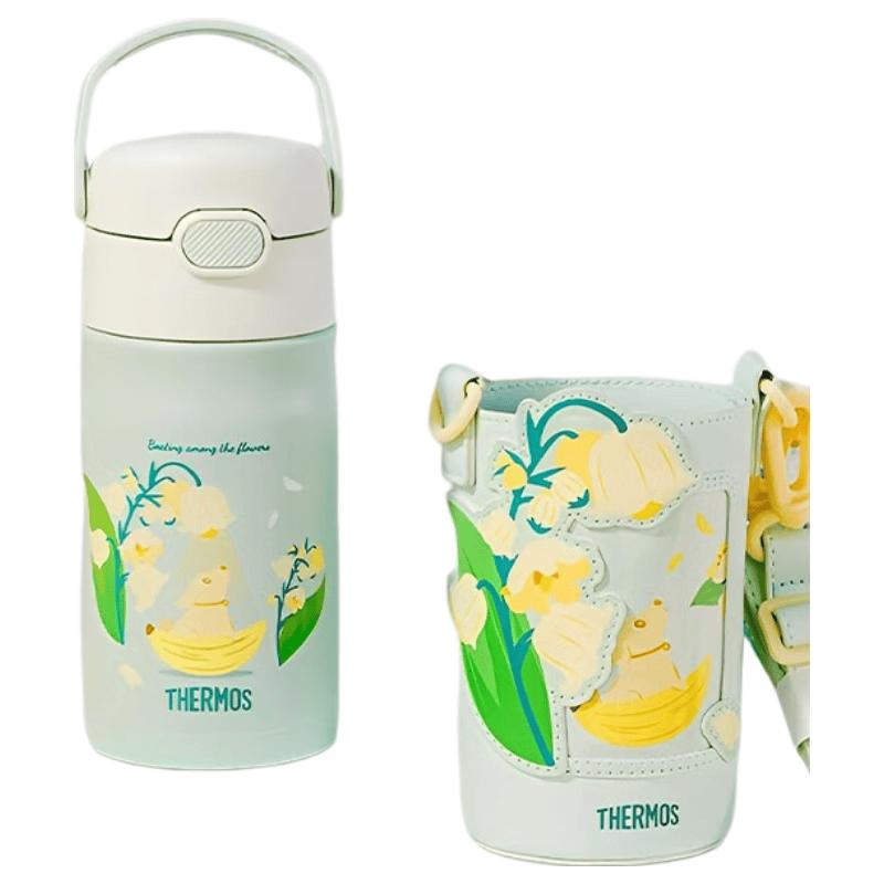 THERMOS Kids 316L Stainless Steel Insulated Straw Bottle