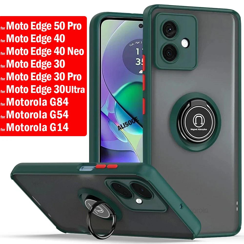 Funda for Motorola Edge 50 Fusion 40 Pro 30 Ultra Neo G85 G84 G54 G14 G24 G34 Case Ring Stand Capa for Moto G53 G23 G13 Cover