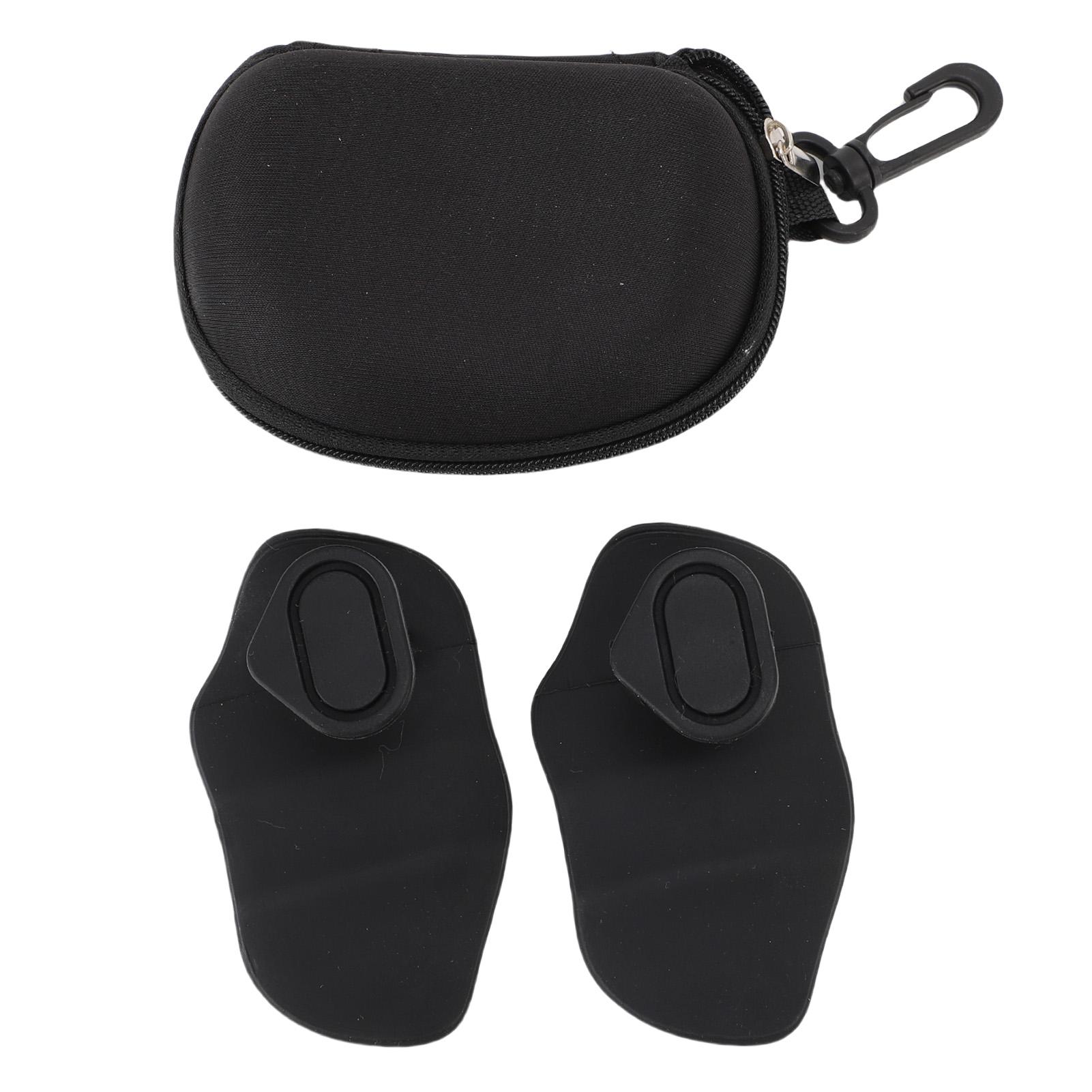 

2PCS Fingerless Gym Grips Breathable Ergonomic Antislip Silicone Weight Lifting Grips for Workout Ex Black