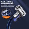 Reifenfüller Tragbarer Luftkompressor Akkubetriebene Reifenpumpe mit 3 Düsen 12V Auto