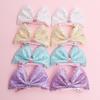 Candy Color Bow Hair Clips - French Style Glitter Duckbill for Kids
