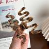 Large Acrylic Hair Clip Women Wavy Amber Premium Shark Clip Simple Versatile Hair Accessories