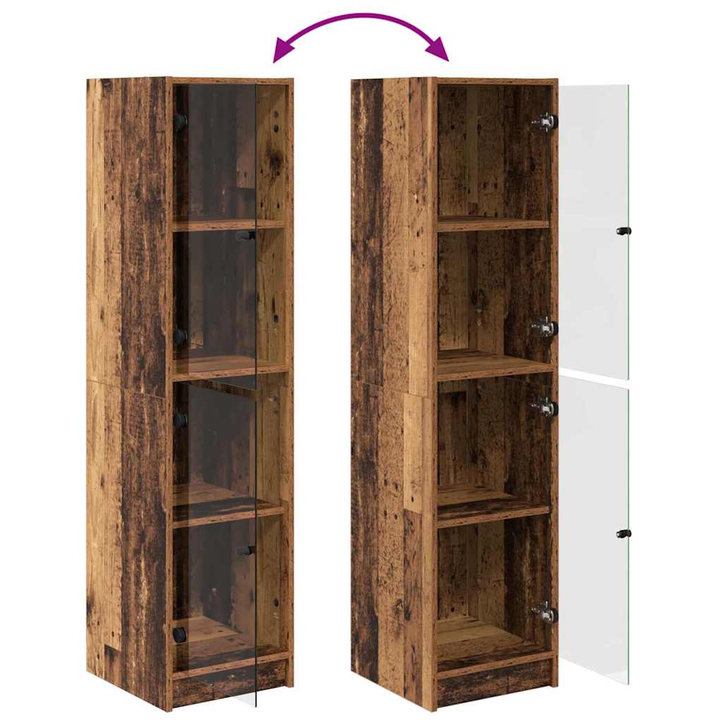 Highboard Reclaimed Wood 35 X 37 X 142 Cm Engineered Wood