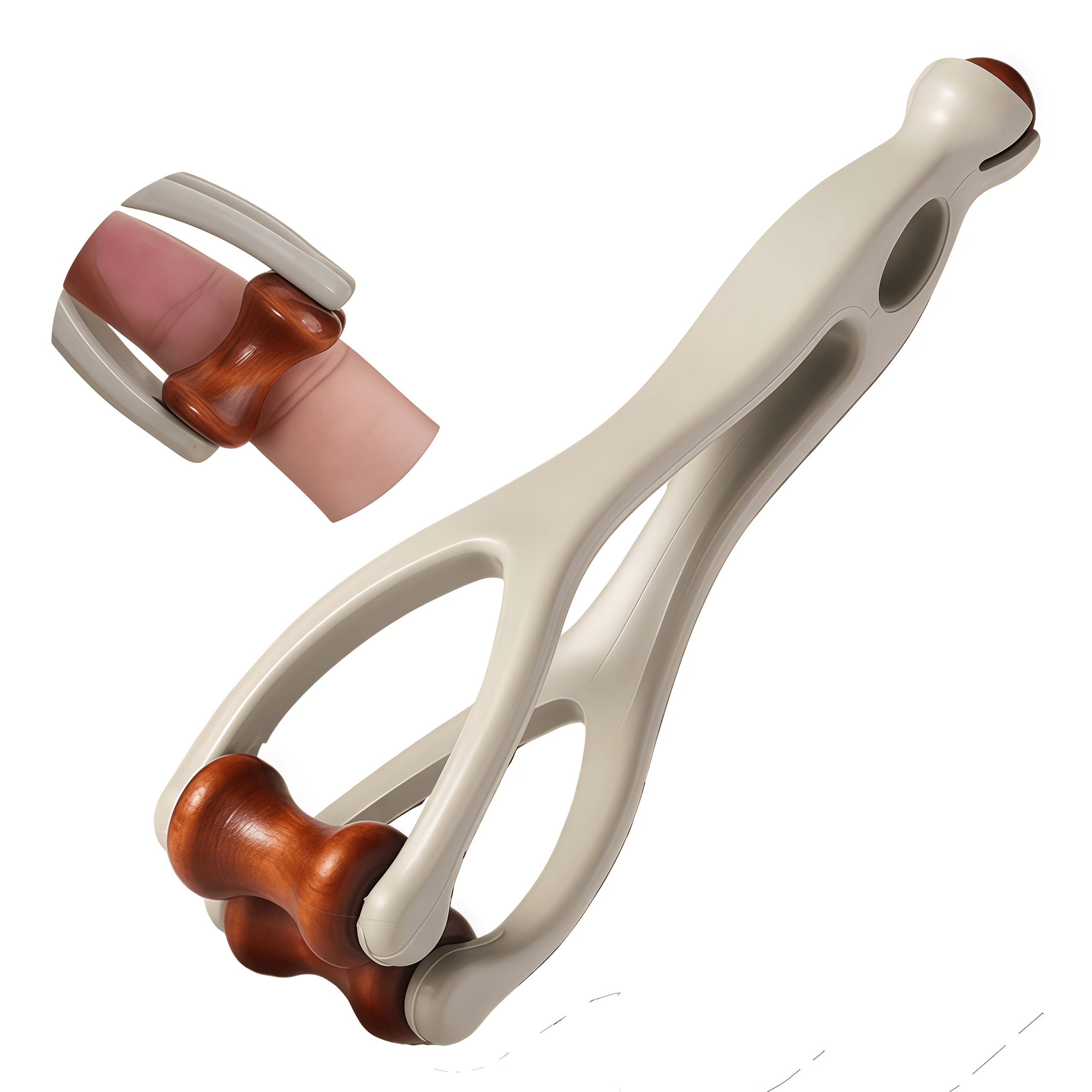 Finger Massager, Hand Massager for and Carpal Tunnel. Dual-sided Hardwood Massage Roller Tool for Circulation