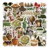 10/30/50pcs Fresh Natural Forest Plants Stickers Ins Style Graffiti Sticker Guitar Phone Water Bottle Cartoon Decals Decoration