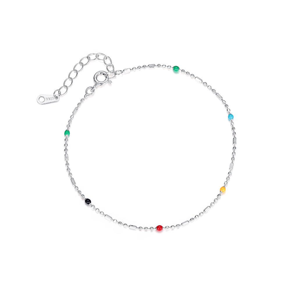 Korean Style S925 Sterling Silver Dopamine Color Minimalist Bracelet