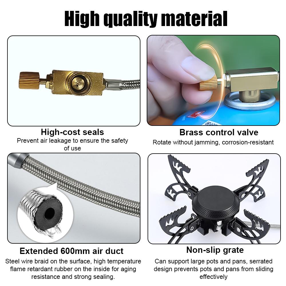 Outdoor Electronic Ignition Stoves Portable Cooking Accessory Foldable Gasstove Adjustable