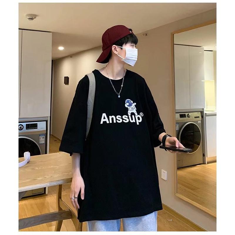 Men Short Sleeve T-Shirts Letter Graphic Print Half Sleeve Tshirts Pullover T-shirt Casual Tee Man Casual Round Neck Retro Tops For