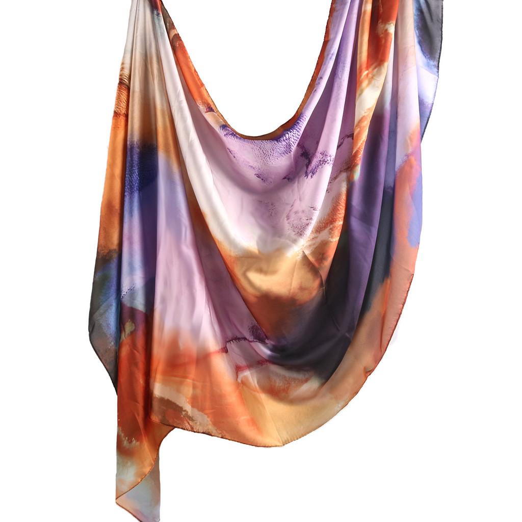 Silk Printed Ethnic Shawl With Warmth And Sun Protection For Women Style A