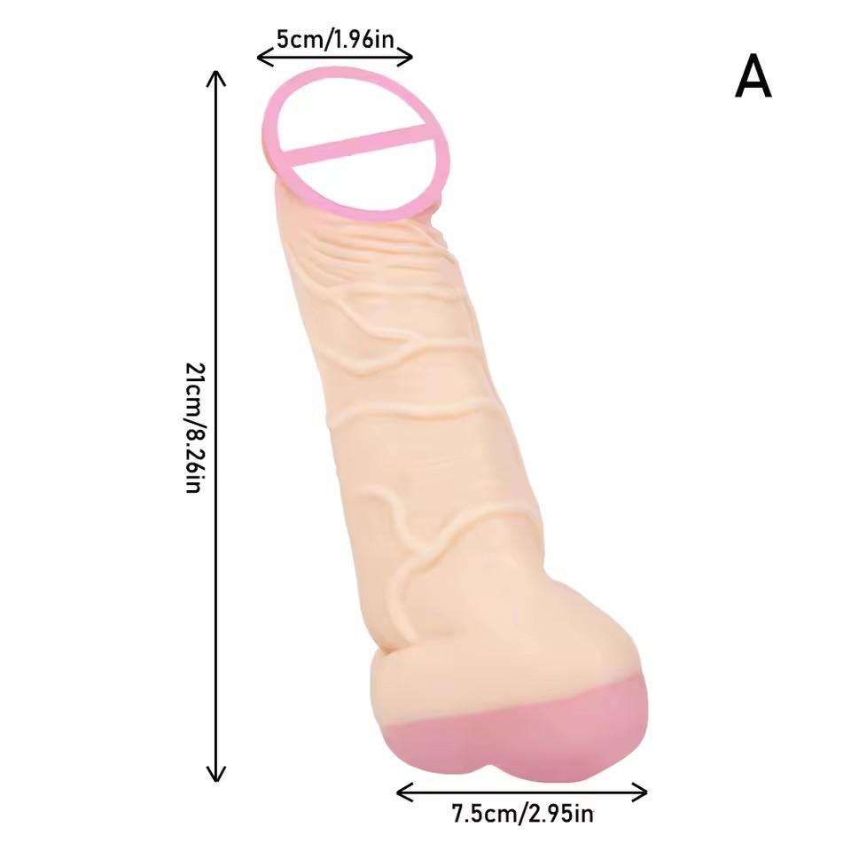Realistic Big Penis Soft Dildo Huge Dick Erotic Phallus Reusable Penis Enlargers Pussy Cup Dildos Three Uses Sex Toys Unisex