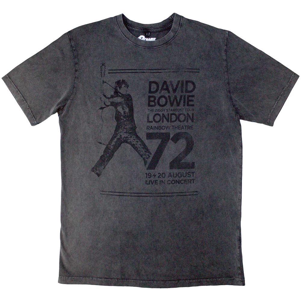 David Bowie Unisex Stone Wash T-Shirt: Rainbow Theatre (Small) S