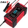 6A 12V Intelligent Car Battery Charger Car and Motorcycle Battery Charging Unit Lead-Acid Battery Repair LCD Display