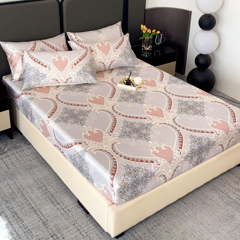 

Summer Ice Silk Cooling Mat Fitted Sheet 3-Piece Set, Foldable Air Conditioning Mat for Summer Home Use 120x200cm