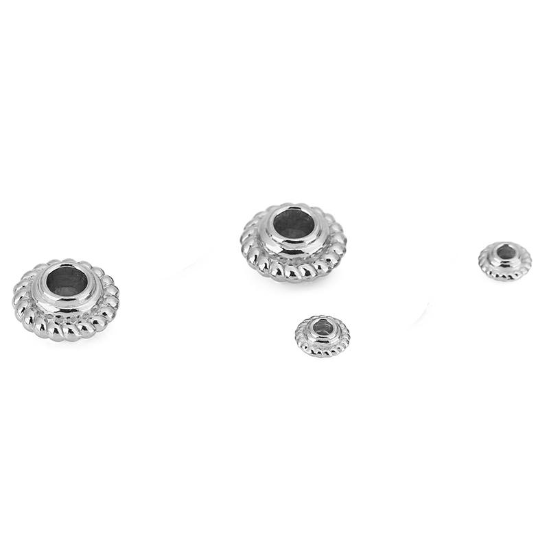 

10pcs Big Large Hole Stainless Steel Beads 4 5 6 8 mm PVD Never Fade Necklace Spacer Bracelet Beads Diy Jewelry Making Supplies 4mm