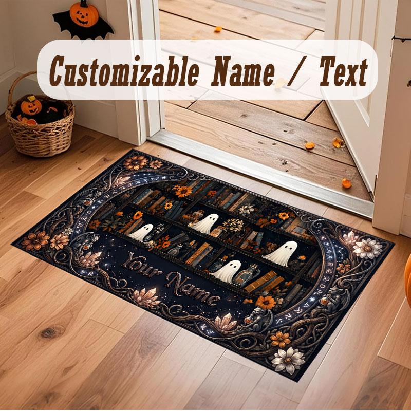 Abstract Personalized Theme Crystal Velvet Floor Rug Personalized Custom Name Text Warm Carpet Home Decoration