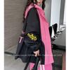 Womens Trench Coat 2026 Hooded Embroidered Streetwear Loose Fit Mid Length Jacket