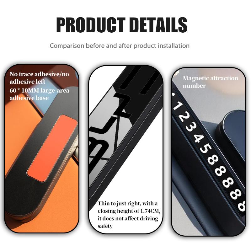 Car Parking Phone Number Plate Temporary Park Card Universal Auto Accessories For BYD Qin Pro Tang F3 E6 Atto 3 Yuan Plus Song