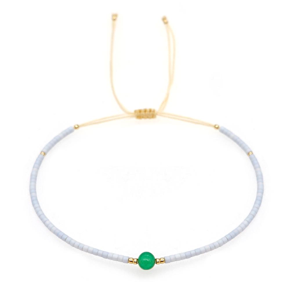 Retro Colorful Seed Bead & Faux Pearl Adjustable Bracelet - Trendy Hand-woven Jewelry for Women