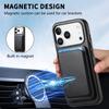 Magnetic Card Bag Leather Phone Case for IPhone 17 Pro Max Air 17 16E 16 Pro 15 14 Plus 13 Detachable Bracket Wallet Flip Cover