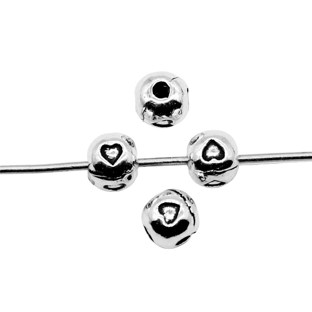 Floral Edge Spacer Beads Ornate Metal Small Hole Charms For Bohemian Beading Supplies