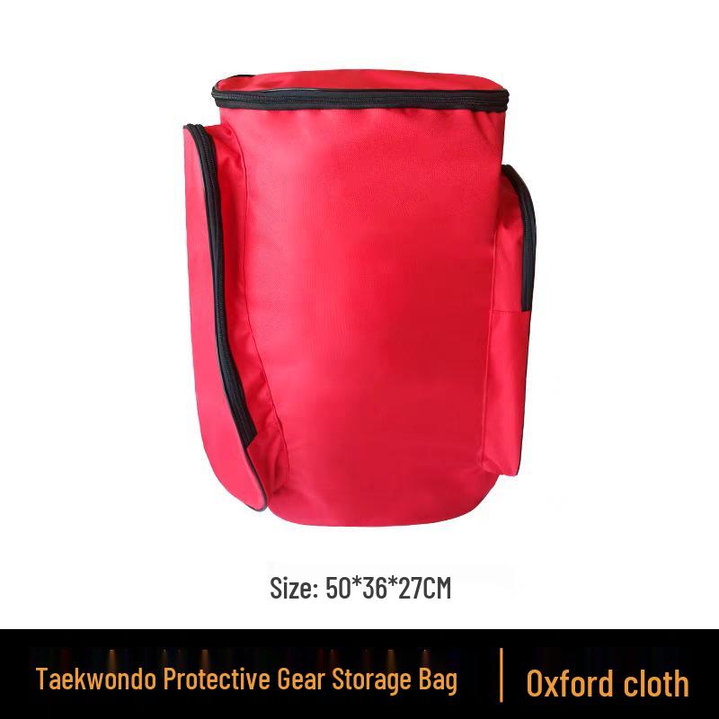 White Taekwondo & Boxing Gear Backpack - Large Capacity Waterproof Oxford Cloth