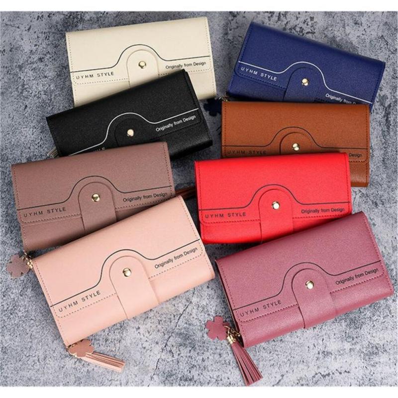 Ins Style Wallet Women's Long 30% Folding Student Clutch Bag High Color Value