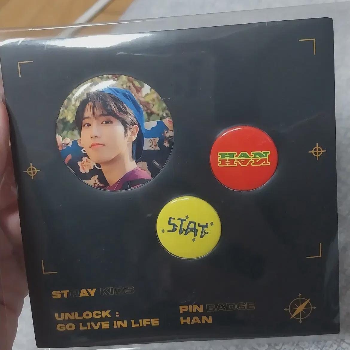 

Straykids Хан Значок Разблокирован Trouble Нераспечатанный Хан Джи Сон Straykids Хан Куока