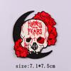 Punk Skull Embroidery Patch Iron On Patches For Clothing Hip Hop Embroidered Patches On Clothes Fusible Patch For Clothes Badges