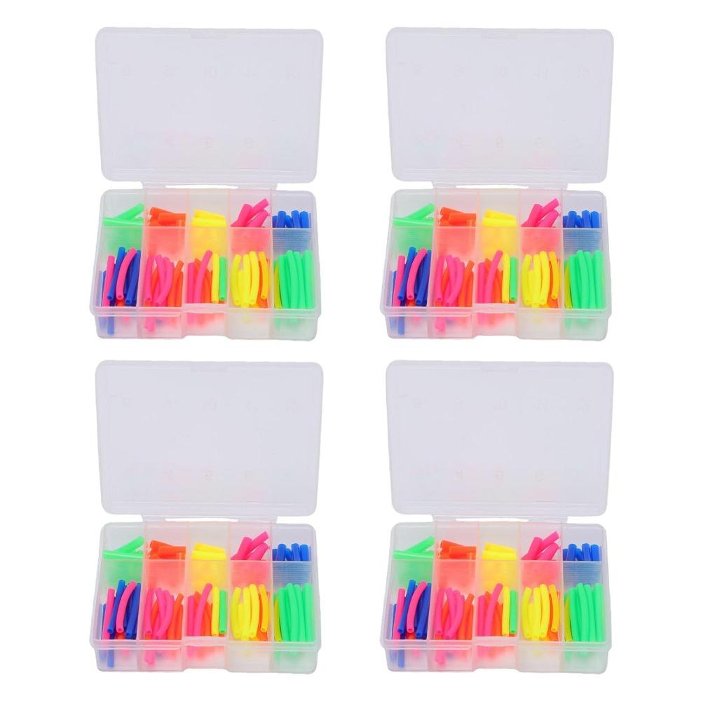 4 Boxes Reusable Heat Shrink Tubing Kit PVC Fishing Shrink Wrap Tube For Fishing
