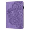 Suitable for Samsung Tab A9 plus flat leather case, Redmi pad SE retro matte peacock flower card case