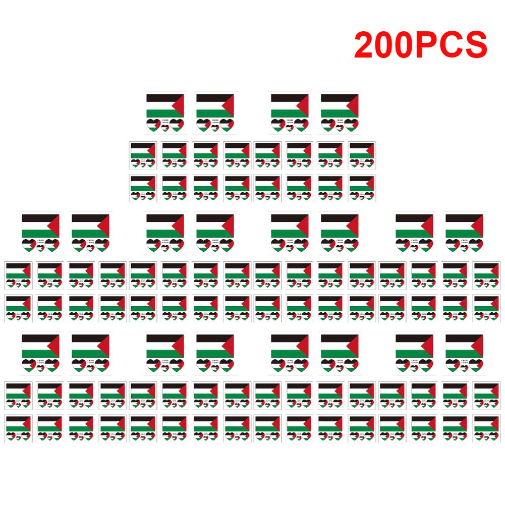 10-300 sztuk Naklejki Wodoodporne Żywe Kolory Naklejka z Flagą Palestyny Naklejki Tatuaże Naklejki na Twarz Ramię z Flagą Palestyny