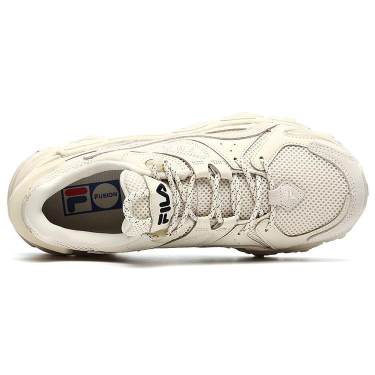 Fila Fusion Cat Paw Thick Sole Low Top Dad Shoes Women Sneaker Beige T12W135207FAB