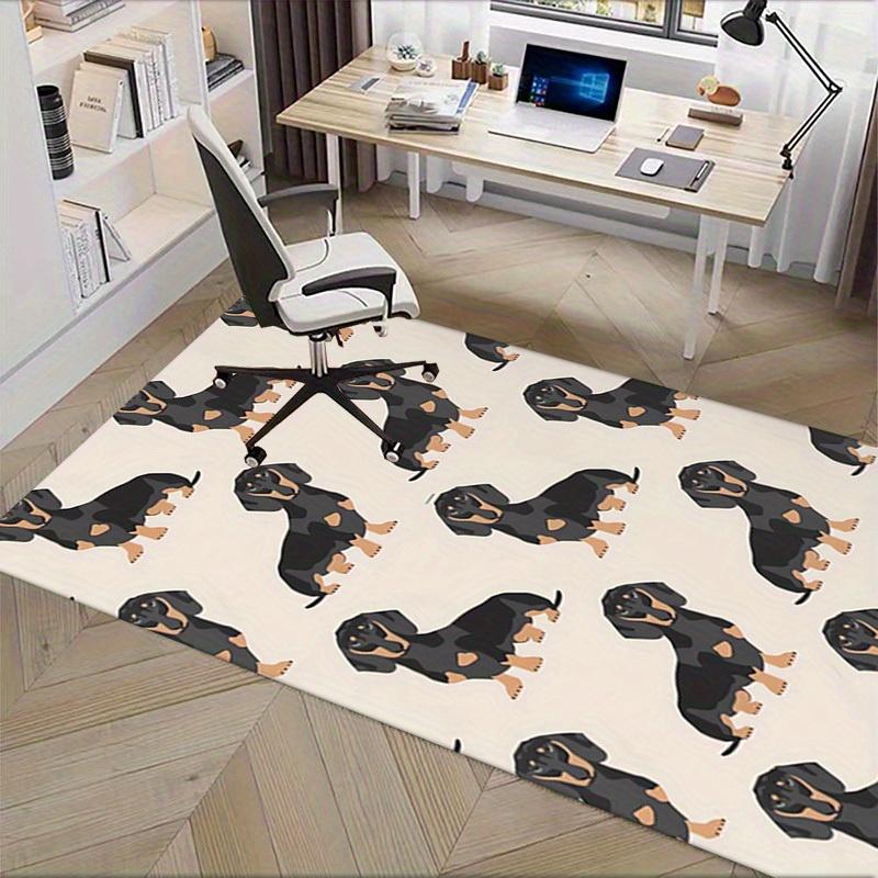 Office Carpet Dachshund Patterned Rug for Sofa Protection Under Chairs