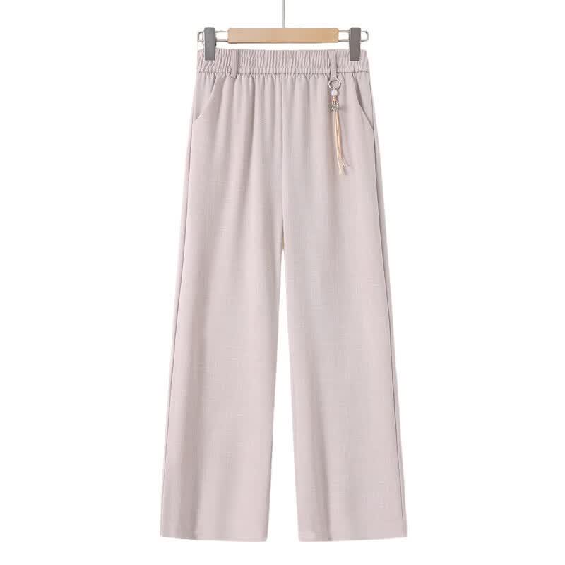 Women's Plus Size High Waist Straight-leg Casual Pants